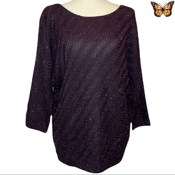 𝅺warehouse One Oversized 3/4 Sleeve Sweater Size Medium - Picture 1 of 6